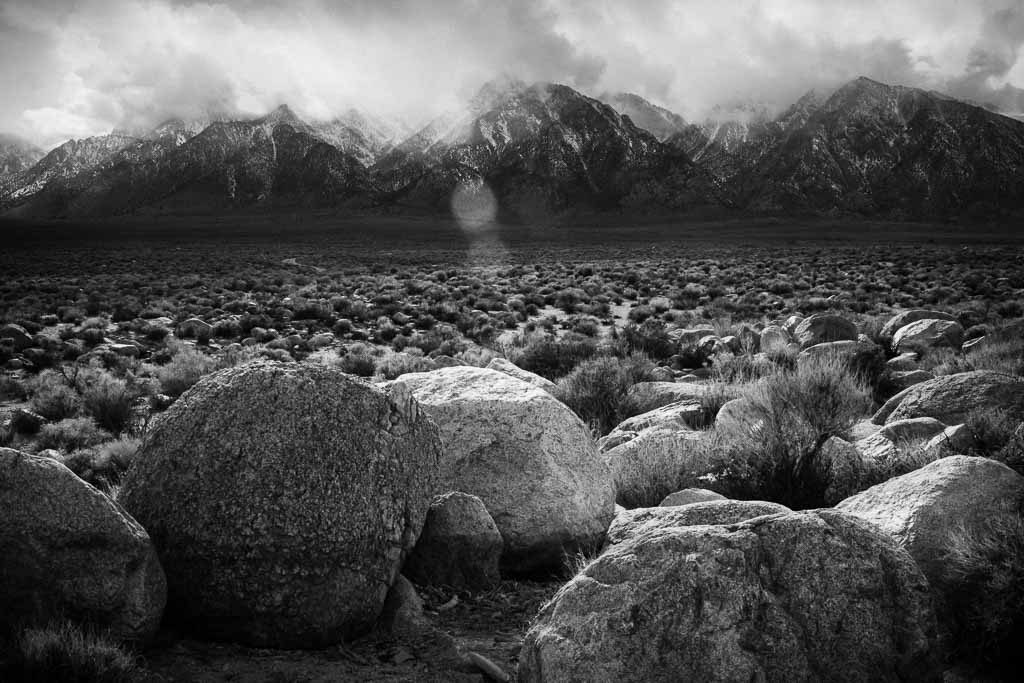 Mount Williamson, Manzanar, Elizabeth Hahn Photography, Black & White Photography, Mountains, Rocks, Dramatic Light