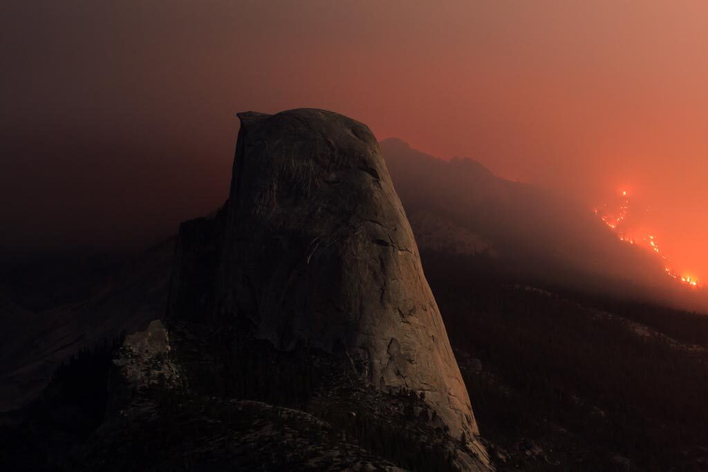 Half Dome, Meadow Fire, Yosemite National Park, EMHahn Photography, Elizabeth Hahn
